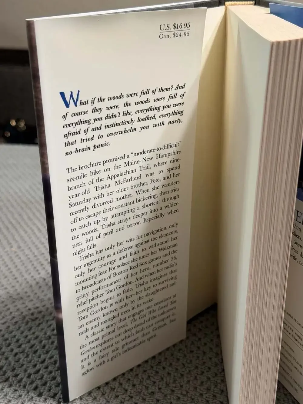 The Girl Who Loved Tom Gordon Stephen King & Elevation First Edition Hardcover